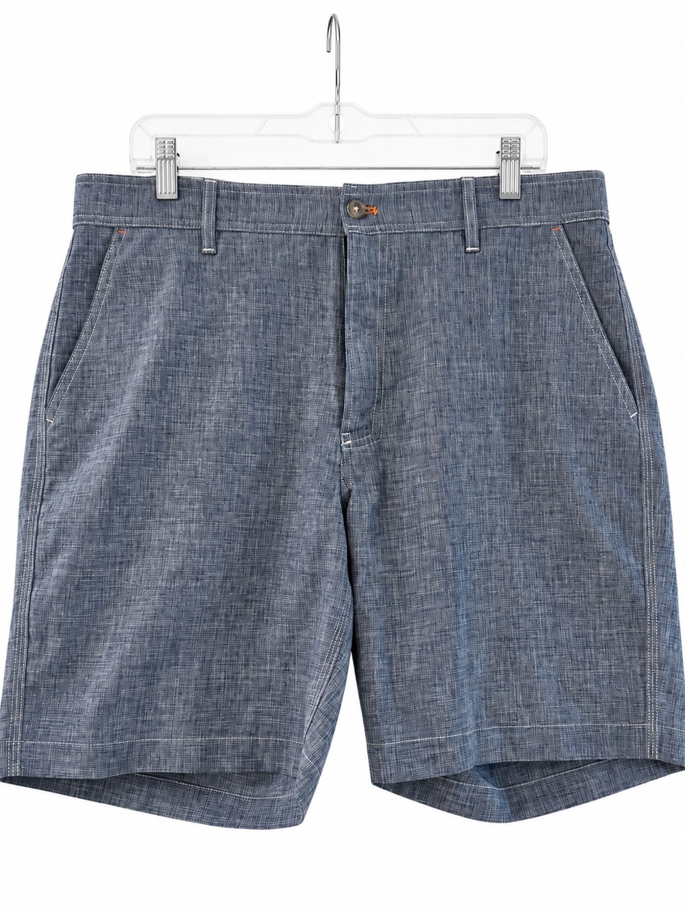Orvis Men’s Blue Chambray Look Utility Shorts - Size 36